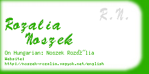 rozalia noszek business card